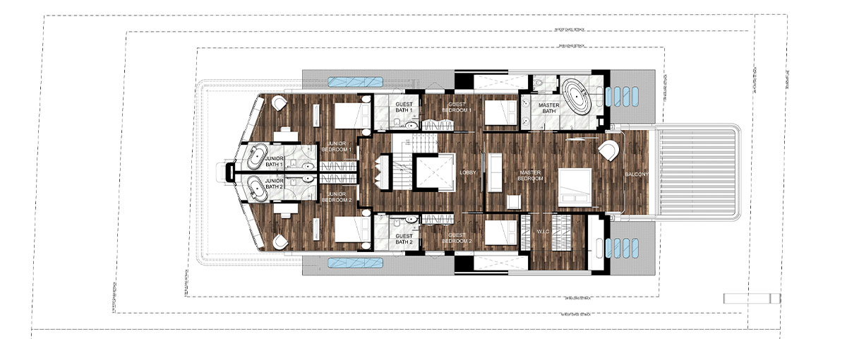 FLOOR PLAN OF THE SECOND LEVEL.